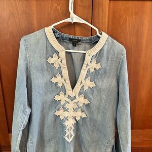 J.Crew Lightweight Tunic top with extraordinary details.  Size Small.